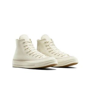 New High-Top Canvas Athletic Sneakers in Cream - Women's 9